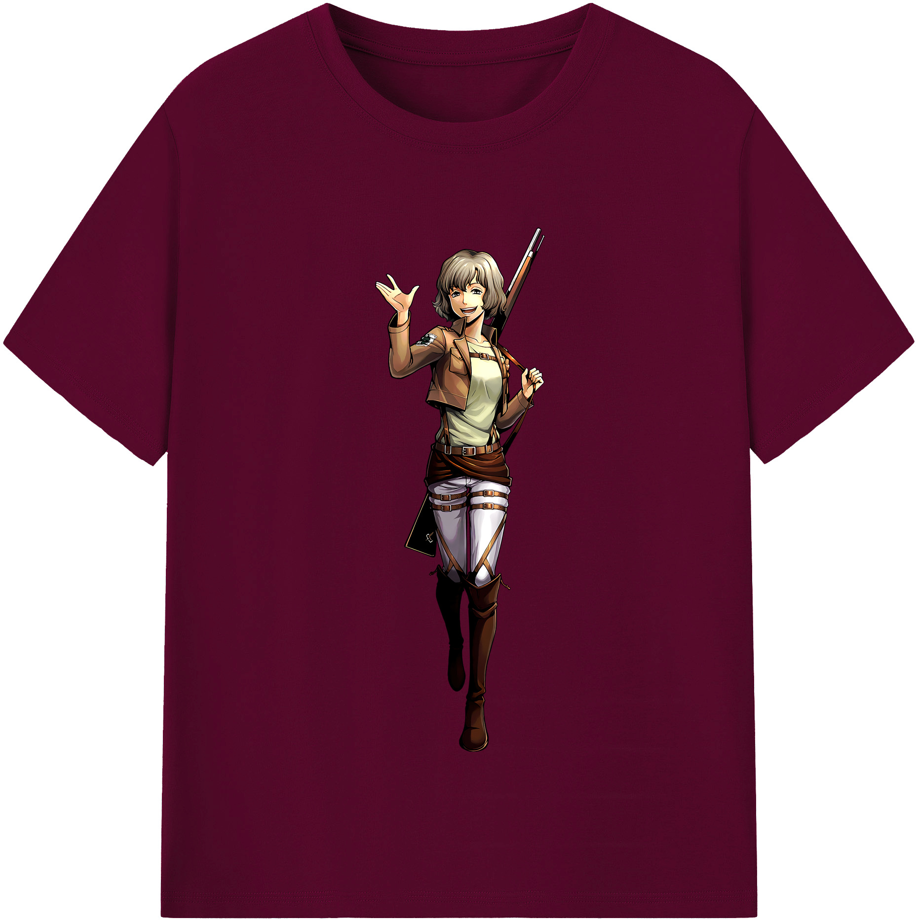 （画像用） 進撃の巨人 ヒツチ Attack on Titan Hitch レディースカジュアルプリントTシャツ（綿100％）